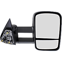 Passenger Side Towing Mirror, Manual Adjust, Manual Folding, Non-Heated, Textured Black, Without Signal Light, Without memory, Without Puddle Light, Without Auto-Dimming, With Blind Spot Glass