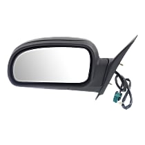 Driver Side Mirror, Power, Manual Folding, Heated, Textured Black, Without Signal Light, Without memory, Without Puddle Light, Without Auto-Dimming, Without Blind Spot Feature, 1st Design