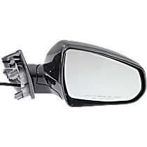 Passenger Side Mirror, Power, Manual Folding, Heated, Paintable, Without Signal Light, Without memory, Without Puddle Light, Without Auto-Dimming, Without Blind Spot Feature