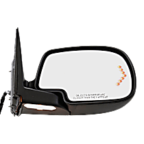 Passenger Side Mirror, Power Adjust, Heated, Paintable, Power Folding, In-glass Signal Light, No Blind Spot Feature, With Memory, With Puddle Light, With Auto-Dimming