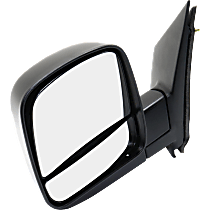 Driver Side Mirror, Non-Towing, Manual Adjust, Manual Folding, Non-Heated, Textured Black, Without Signal Light, Without memory, Without Puddle Light, Without Auto-Dimming, With Blind Spot Glass