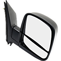 Passenger Side Mirror, Manual Adjust, Non-Heated, Manual Folding, Textured Black, No Signal Light, No Memory, No Puddle Light, No Auto-Dimming, With Blind Spot Glass