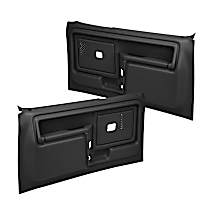 12-108CF-BLK Interior Restoration Kit - Black, ABS Plastic, Dash Cap, Door Panel, Kick Panel, Direct Fit, Kit