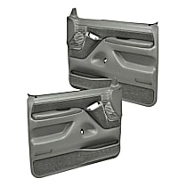 12-92F-MGR Door Trim Panel - Gray, ABS Plastic, Direct Fit, Set of 2