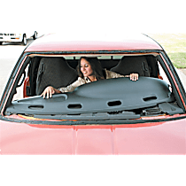 Dash Cover, Red, Without Speaker Holes, Molded; Overlay Over Factory Dash, Vacu Molded Series