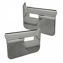 18-27F-LGR Door Trim Panel - Gray, ABS Plastic, Direct Fit, Set of 2