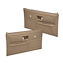 18-34N-LBR Front, Driver and Passenger Side Door Trim Panel - Light Brown
