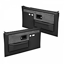 18-35F-BLK Door Trim Panel - Black, ABS Plastic, Direct Fit, Set of 2