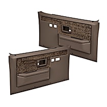 18-35F-DBR Front, Driver and Passenger Side Door Trim Panel - Dark Brown