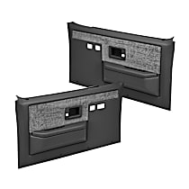 18-35F-DGR Front, Driver and Passenger Side Door Trim Panel - Dark Gray