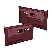 18-35F-MR Front, Driver and Passenger Side Door Trim Panel - Maroon