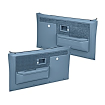 18-35N-LBL Front, Driver and Passenger Side Door Trim Panel - Blue