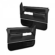 18-36F-BLK Door Trim Panel - Black, ABS Plastic, Direct Fit, Set of 2