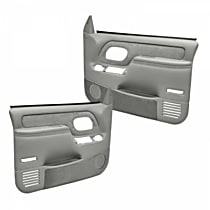 18-59F-LGR Door Trim Panel - Gray, ABS Plastic, Direct Fit, Set of 2