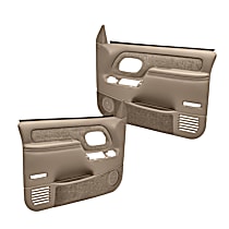 18-59F-MBR Front, Driver and Passenger Side Door Trim Panel - Medium Brown