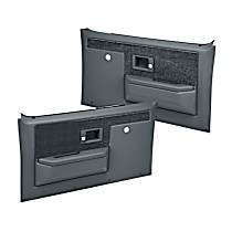 Dash Cap, Door Panel, Kick Panel, No Power Only; With Padded Armrest/Weather Stripping/Upholstered Insert/Door Handle Cup, ABS Plastic, Slate Gray