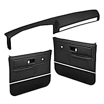 18-602C34N-BLK Interior Restoration Kit - Black, ABS Plastic, Dash Cap, Door Panel, Kick Panel, Direct Fit, Kit