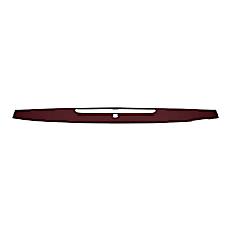 Dash Cover, Maroon, Covers Only Vent Portion of Dash, Molded; Overlay Over Factory Dash, Vacu Molded Series
