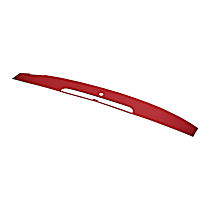 Dash Cover, Red, Covers Only Vent Portion of Dash, Molded; Overlay Over Factory Dash, Vacu Molded Series