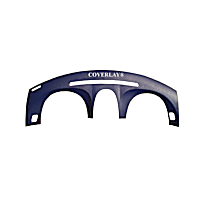 Dash Cover, Black, Use With 24-100I and 24-100S; Covers Dash Area; No Instrument or Speaker Hump, Molded; Overlay Over Factory Dash, Vacu Molded Series
