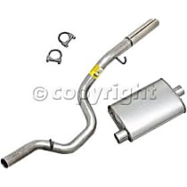 17345 Super Turbo Series - 1997-2000 Jeep Cat-Back Exhaust System - Made of Aluminized Steel