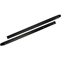 51209-01 Windshield Channel Header - Black, Steel, Direct Fit, Set of 2