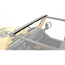 51210-01 Windshield Channel Header - Black, Steel, Direct Fit, Set of 2