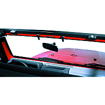 51238-01 Windshield Channel Header - Black, Steel, Direct Fit, Sold individually