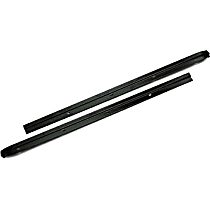 51243-01 Windshield Channel Header - Black, Steel, Direct Fit, Sold individually