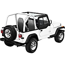 51787-15 Half Door - Black denim, Direct Fit, Set of 2