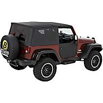 53040-35 Half Door - Black diamond, Dual-layer poly-cotton vinyl, Direct Fit, Set of 2