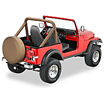 80007-04 Roll Bar Padding - Tan, Vinyl, Direct Fit, Kit