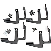 DZ16213 Running Board Mounting Kit - Powdercoated Textured Black, Steel, Direct Fit, Kit