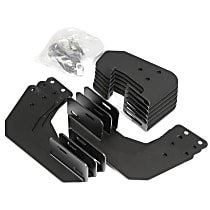 Running Board Mounting Kit - Powdercoated Textured Black, Steel, Direct Fit, Kit