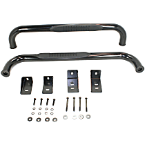 Nerf Bars, Standard Cab Pickup, Powdercoated Black, Covers Cab Length, Set of 2, Ultrablack Series - 