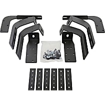DZ15315 Running Board Mounting Kit - Powdercoated Textured Black, Steel, Direct Fit, Kit