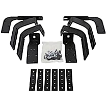 DZ15316 Running Board Mounting Kit - Powdercoated Textured Black, Steel, Direct Fit, Kit