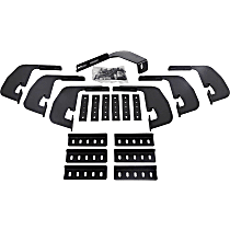 DZ15317 Running Board Mounting Kit - Powdercoated Textured Black, Steel, Direct Fit, Kit