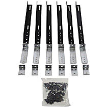 DZ15324 Running Board Mounting Kit - Powdercoated Textured Black, Steel, Direct Fit, Kit