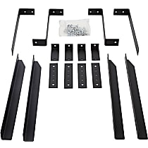 DZ15328 Running Board Mounting Kit - Powdercoated Textured Black, Steel, Direct Fit, Kit