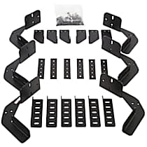 DZ15336 Running Board Mounting Kit - Powdercoated Textured Black, Steel, Direct Fit, Kit