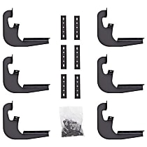 DZ15340 Running Board Mounting Kit - Textured Black, Steel, Custom Fit, Kit
