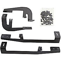 DZ16224 Running Board Mounting Kit - Powdercoated Textured Black, Steel, Direct Fit, Kit