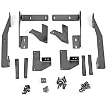 DZ16241 Running Board Mounting Kit - Powdercoated Textured Black, Steel, Direct Fit, Kit