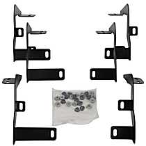 DZ16327 Running Board Mounting Kit - Powdercoated Textured Black, Steel, Direct Fit, Kit