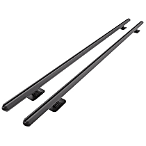 DZ99704TB Bed Rails - Powdercoated Textured Black, Aluminum, Direct Fit, Set of 2