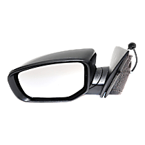 Driver Side Mirror, Power Adjust, Non-Heated, Manual Folding, Paintable, No Signal Light, No Memory, No Puddle Light, No Auto-Dimming, No Blind Spot Feature