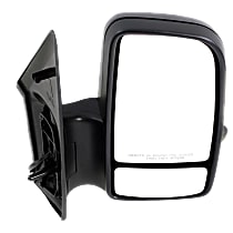 Passenger Side Mirror, Non-Towing, Power, Manual Folding, Heated, Textured Black, In-housing Signal Light, Without memory, Without Puddle Light, Without Auto-Dimming, With Blind Spot Glass