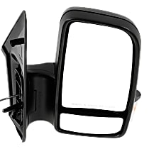 Passenger Side Mirror, Non-Towing, Manual Adjust, Manual Folding, Non-Heated, Textured Black, In-housing Signal Light, Without memory, Without Puddle Light, Without Auto-Dimming, With Blind Spot Glass