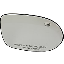 Passenger Side Mirror Glass, Heated, Without Blind Spot Feature Without Turn Signal Light